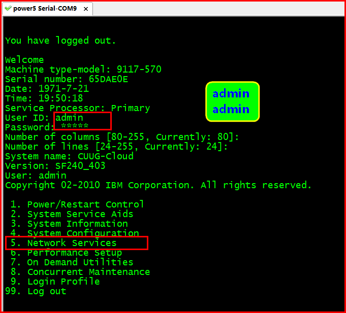 【AIX】IBM power5 hmc配置固定ip