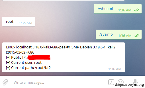 Use Bots of Telegram as a C2 server