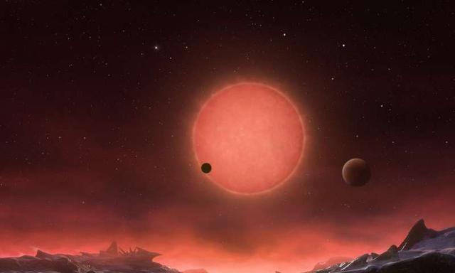 褐矮星"trappist-1"恒星系统的形象图