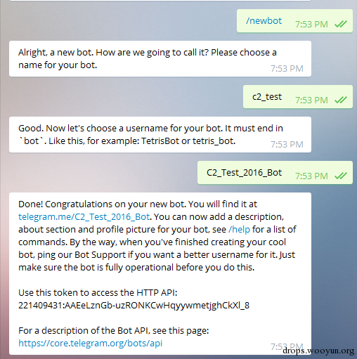 Use Bots of Telegram as a C2 server