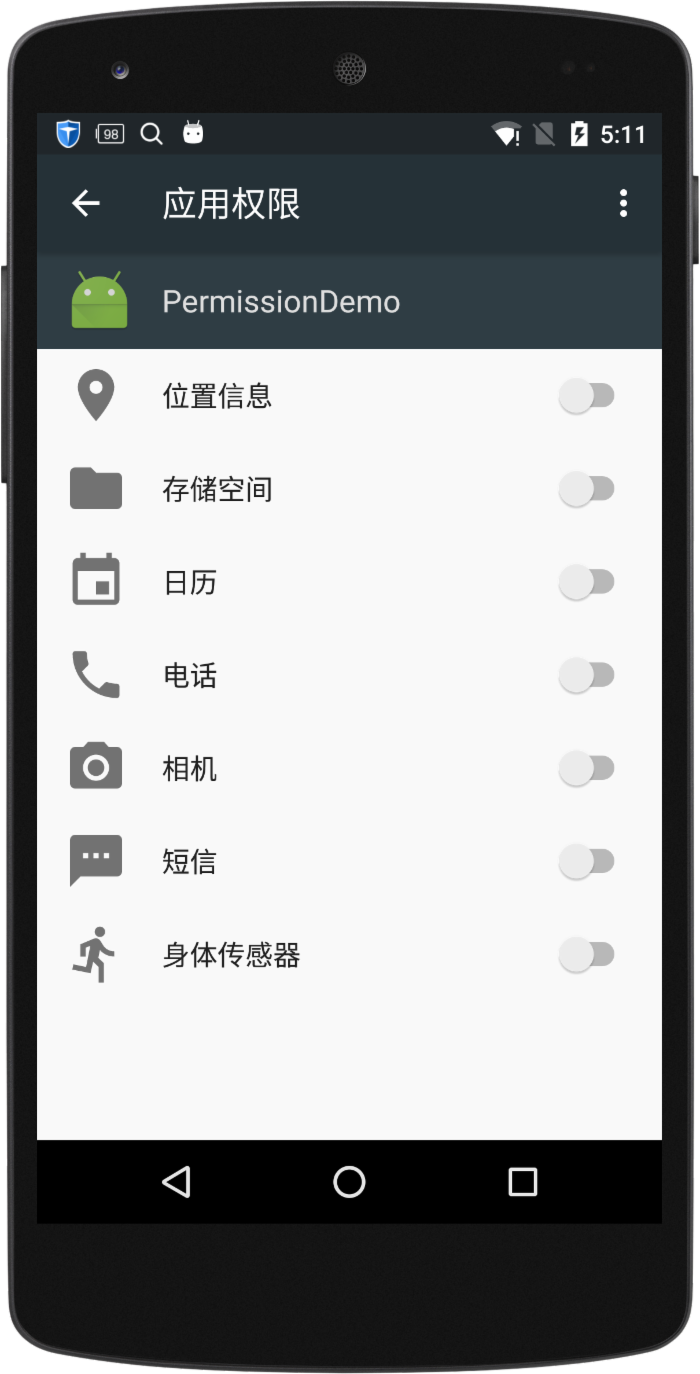 PermissionDemo：Android M (6.0) 权限申请研究