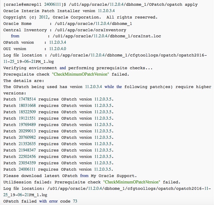 Oracle Patch补丁体系和如何打补丁