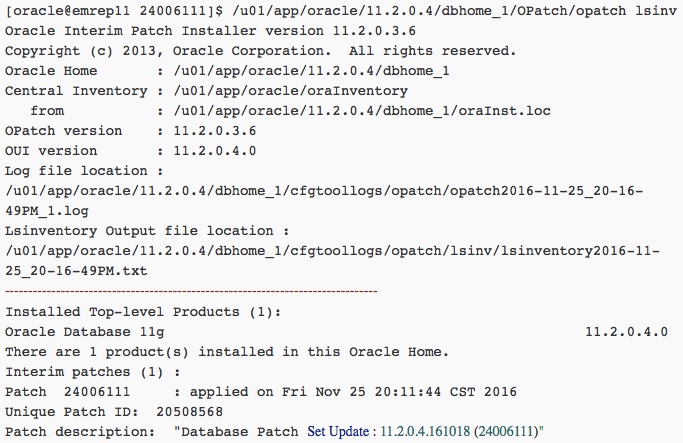 Oracle Patch补丁体系和如何打补丁