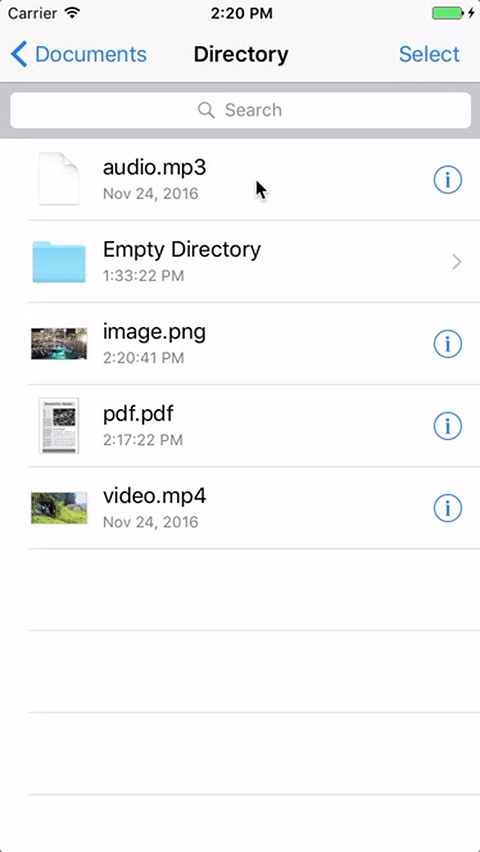 [iOS] FileExplorer：一款完整的文件资源管理器组件