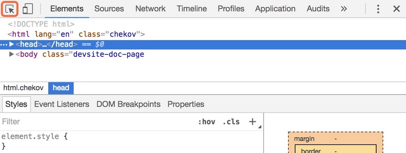 Chrome DevTools — Elements