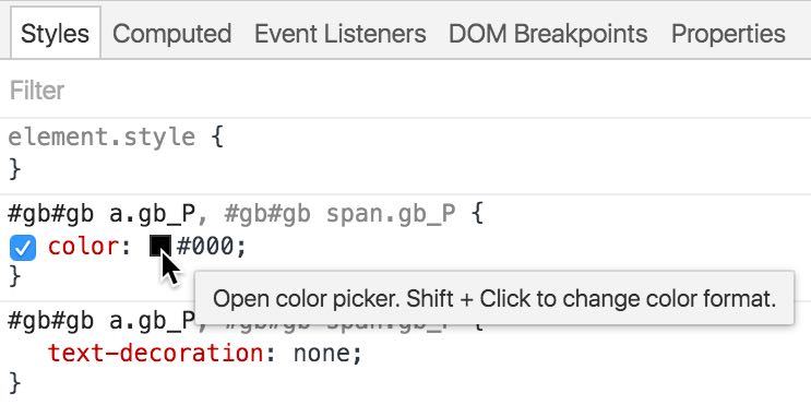 Chrome DevTools — Elements