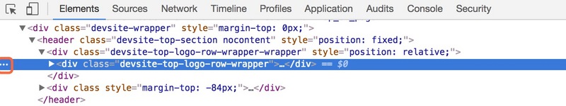 Chrome DevTools — Elements