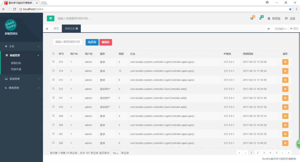 BootDo 1.2 发布，增加内容管理和博客管理