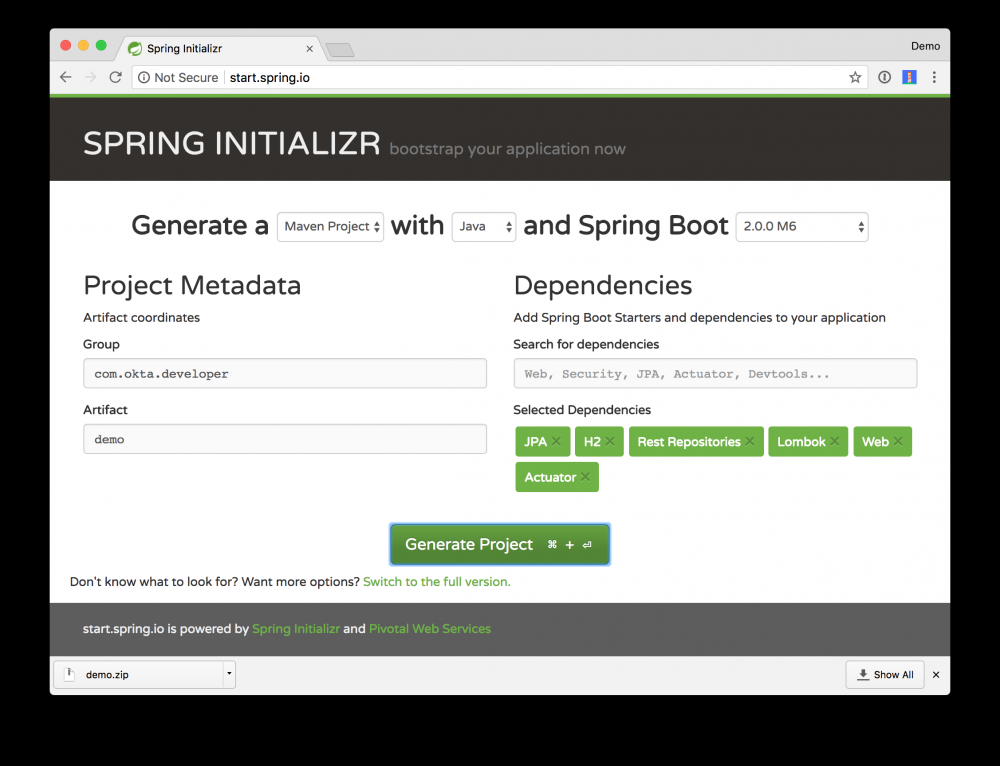 使用 Angular 5.0 和 Spring Boot 2.0 构建一个基本的 CRUD 应用