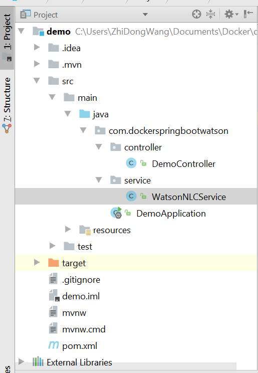 基于 Spring Boot 和 Watson NLC 创建可运行在 Docker 中的简单应用示例