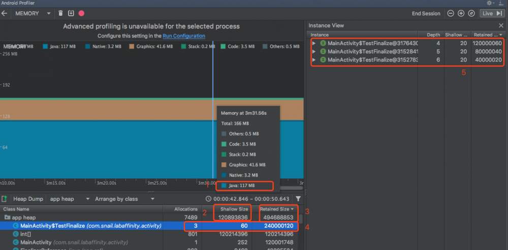 Android Studio Profiler Memory （内存分析工具）的简单使用及问题