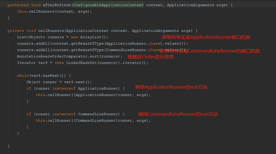 CommandLineRunner与ApplicationRunner接口的使用及源码解析