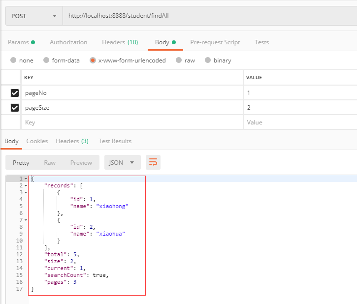 springboot+mybatis+mybatis-plus分页查询（简单实现）