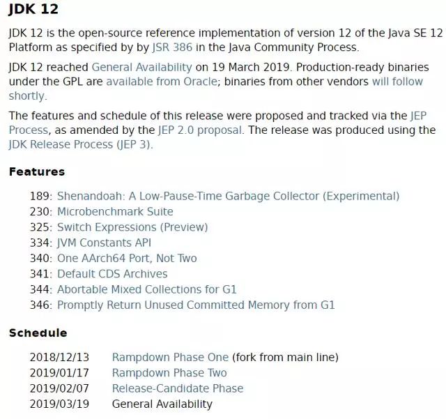 Java 12 / JDK 12 正式发布，看看有哪些新特性