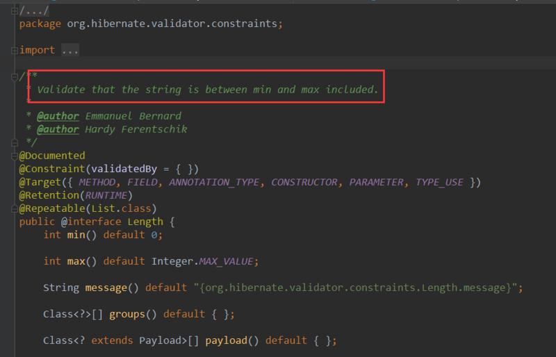 HV00030:&#39;org.hibernate.constraint.Length&#39;异常