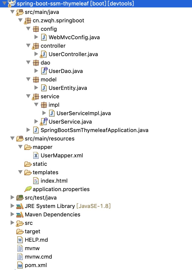 Spring Boot 2.X(三)：使用 Spring MVC + MyBatis + Thymeleaf 开发 web 应用