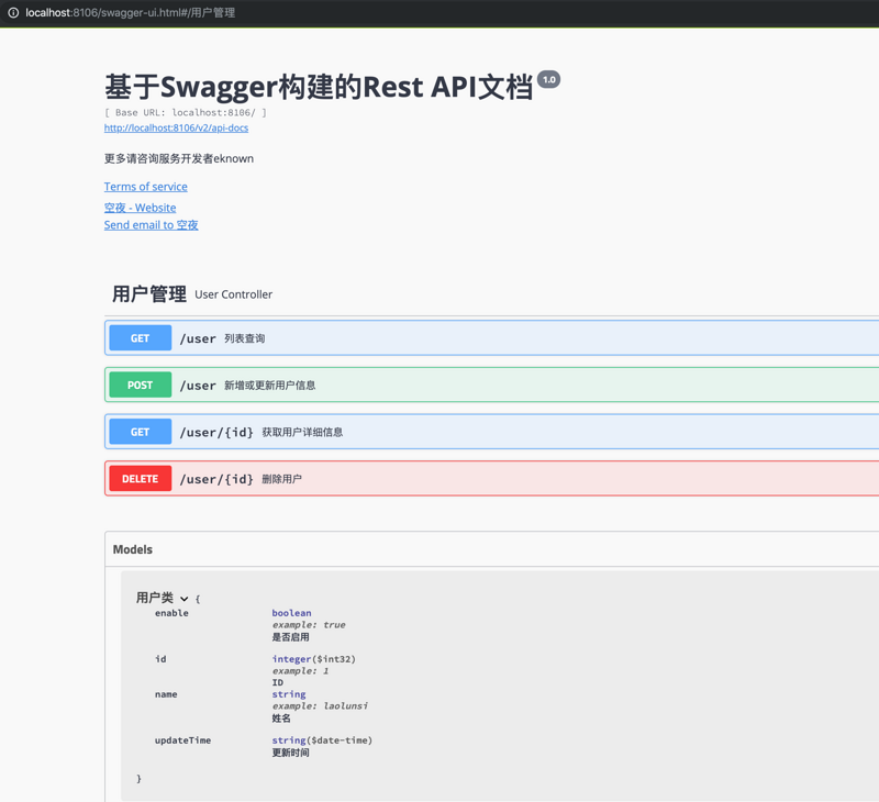 SpringBoot整合Swagger实战