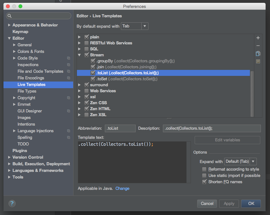 使用Intellij IDEA 解决Java8的数据流问题