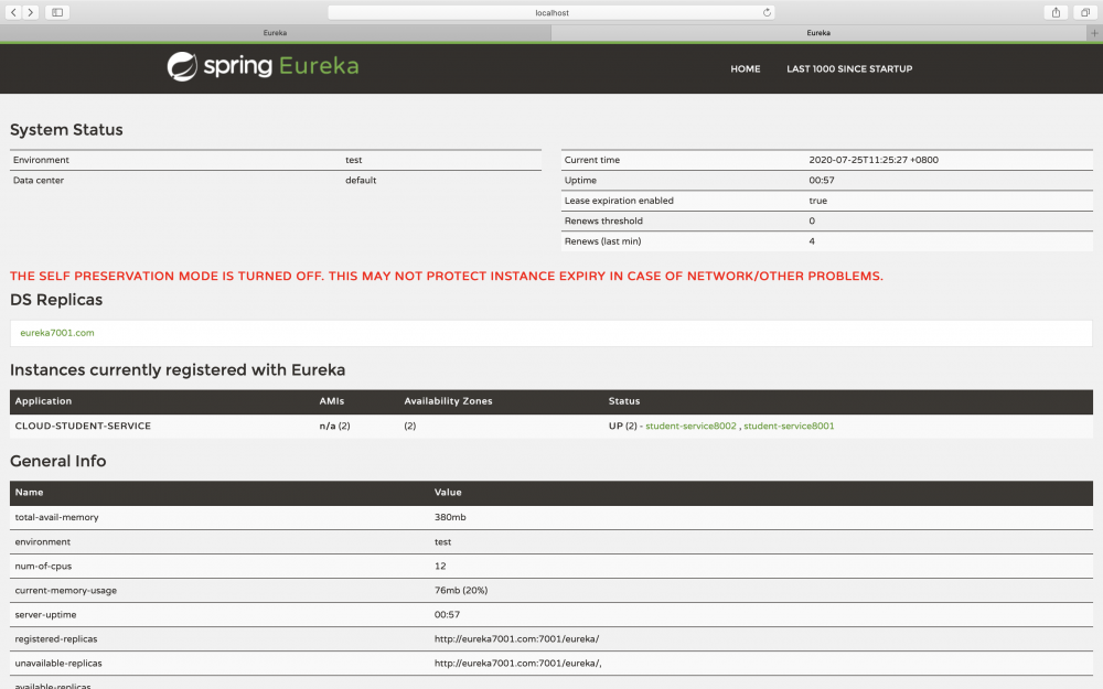 SpringBoot + Spring Cloud Eureka 服务注册与发现