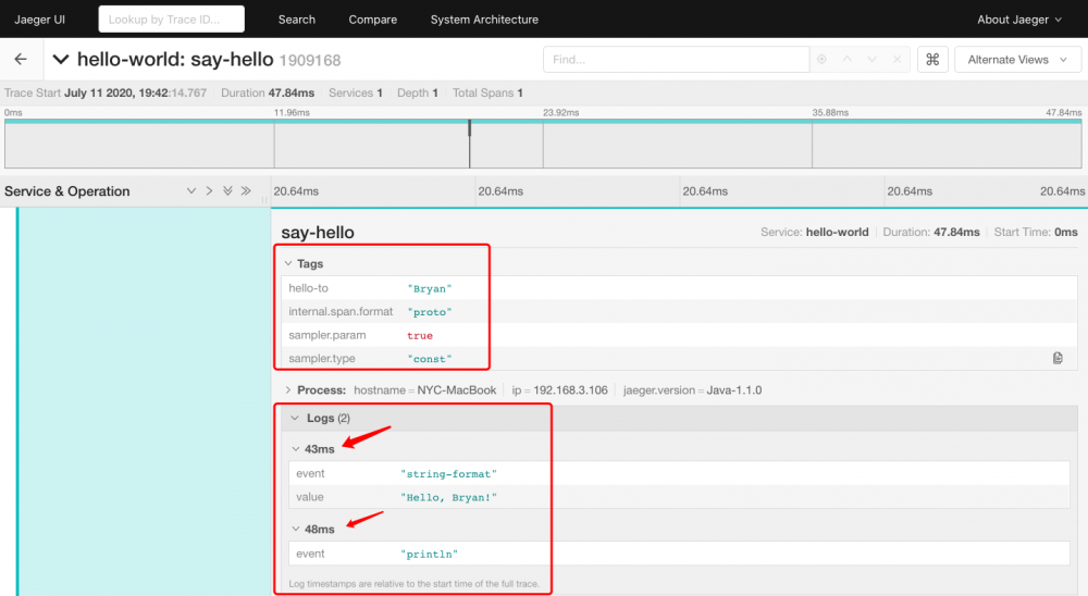 OpenTracing Java Library教程(1)——trace和span入门